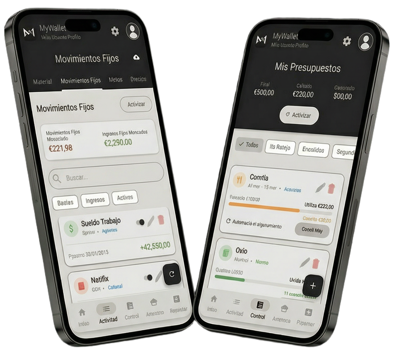 Movimientos y Presupuestos MyWallet