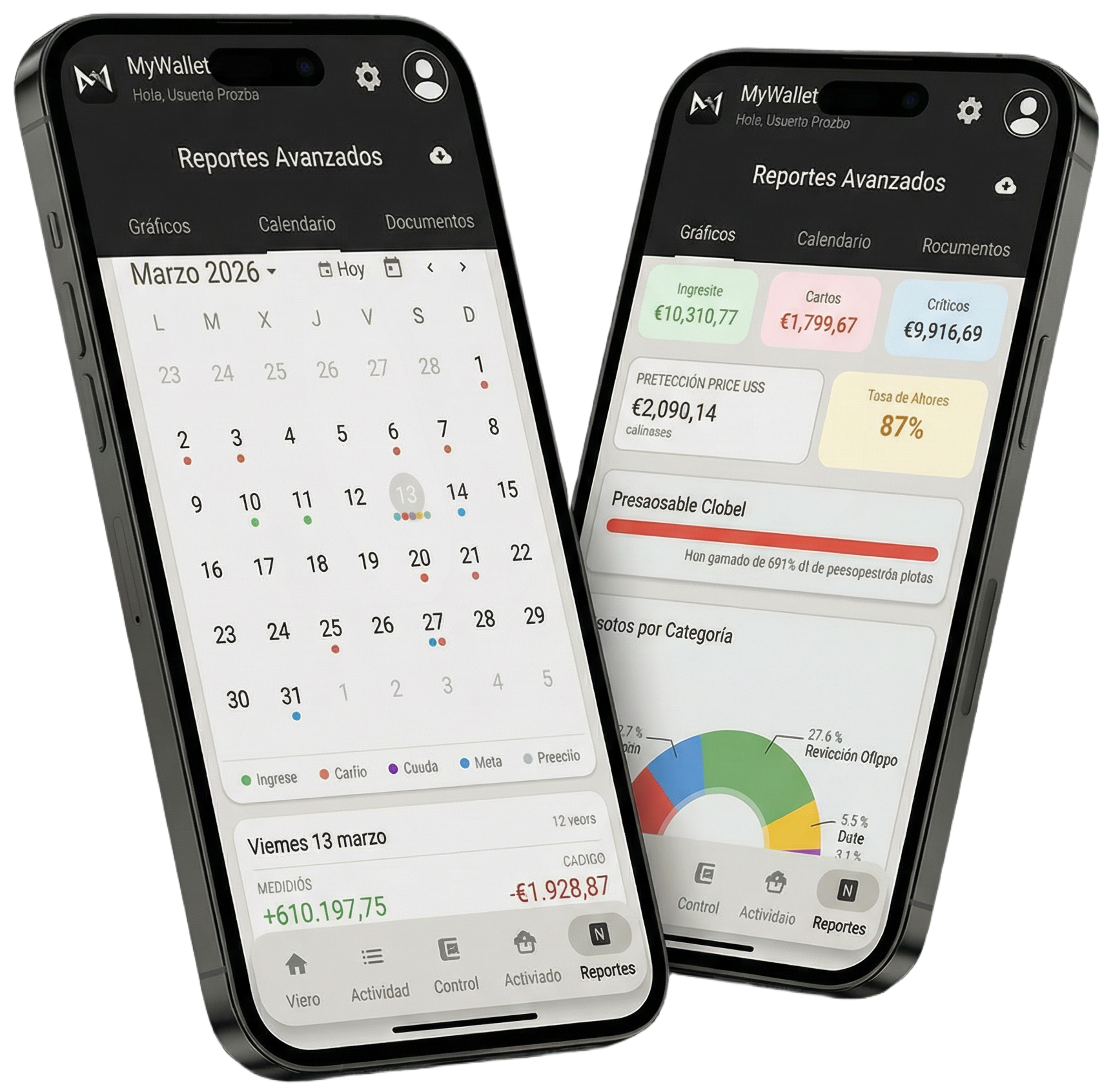 Reportes y Calendario MyWallet